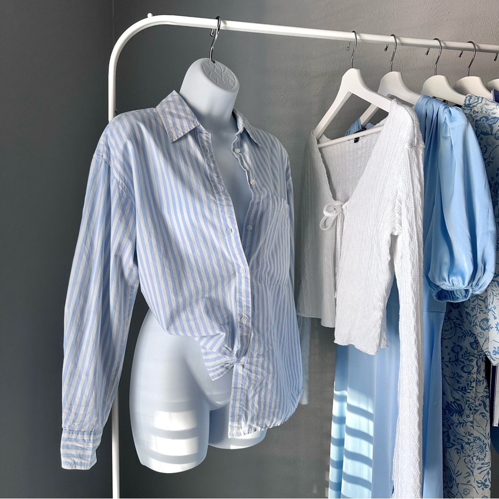 Cotton Striped Button-Up Shirt